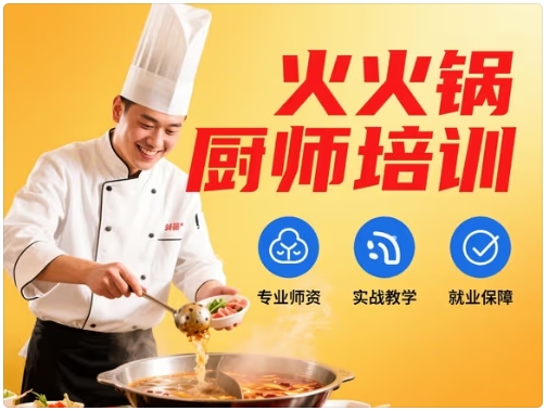 火锅厨师正在下料