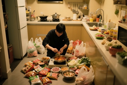 小火锅自学需自行采购食材练习