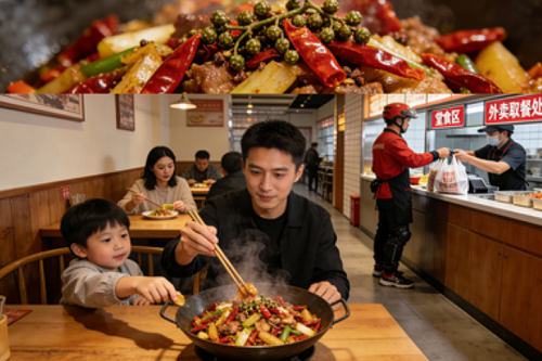 麻辣香锅堂食外卖2种场景