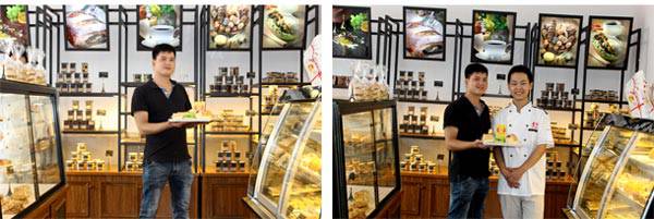 蛋糕烘焙学员和师傅合影留念