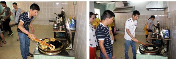 煌旗葱油饼培训上课过程