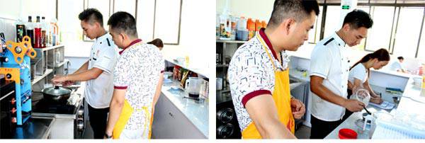 煌旗双皮奶培训教学过程