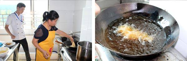 煌旗炸鸡翅炒饭培训学员实操风采