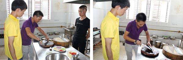 煌旗重庆烤鱼老师示范酱料的制作