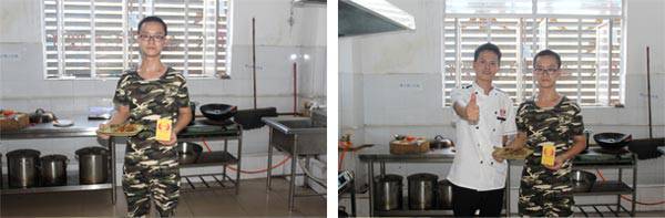 夏先生和烤面筋培训老师合影