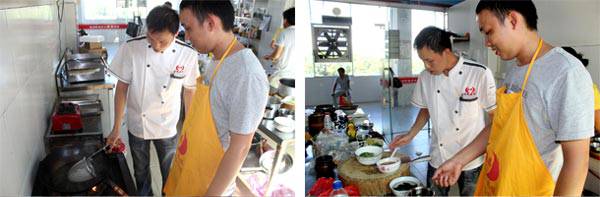 煌旗螺蛳粉做法培训老师教学的过程