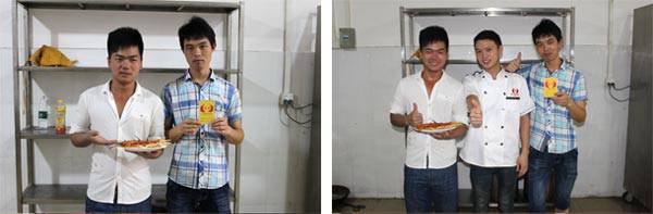 深圳沙井烧烤培训学员和老师合影