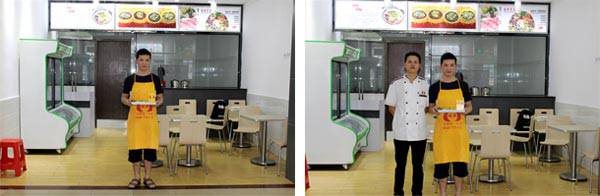 沙井煌旗泡椒凤爪培训学员何先生和老师合影