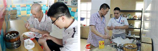 东莞长安煌旗沙县小吃培训包饺子教学风采
