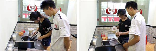 煌旗烧仙草培训课学员实操风采