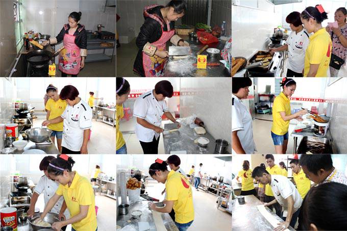 深圳煌旗香酥油条培训学员学习培训实操