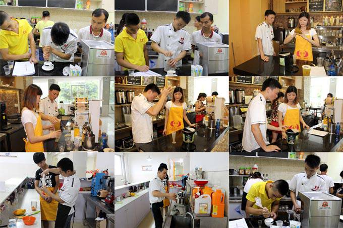深圳煌旗港式饮品培训学员实操风采