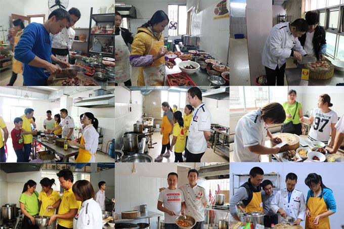 深圳煌旗四川卤菜培训学员学习培训实操